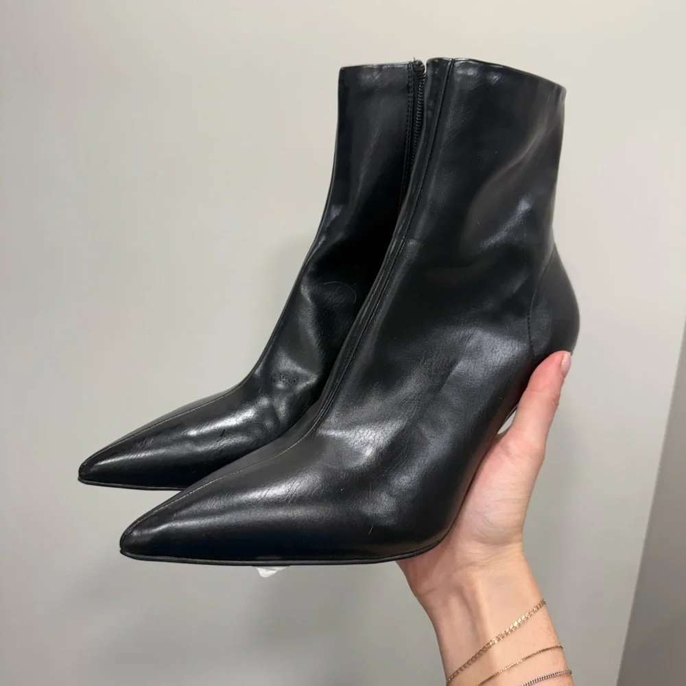 Jeffrey Campbell Sleek Black Ankle Booties - Picture 3 of 6